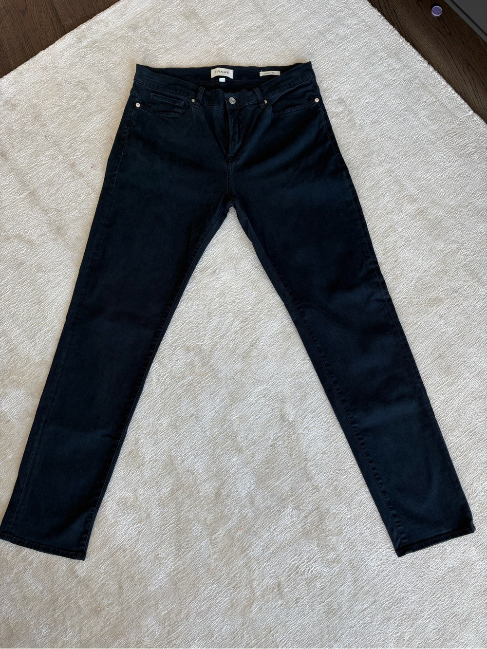 Frame Denim High-Rise Slim Jeans in Navy Blue - Tags removed but never worn